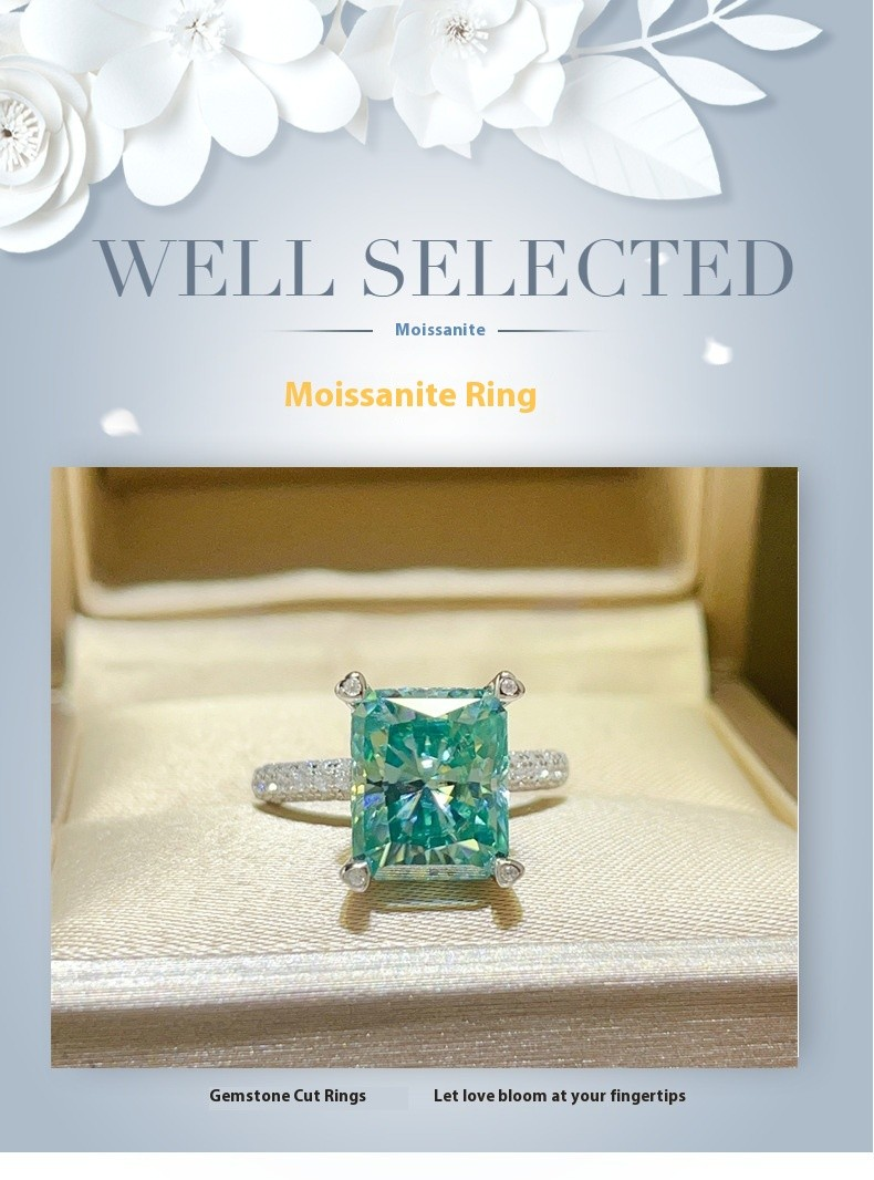 LuxeJewelsâ„?â€?ParaGreen Royal â€?5K Moissanite Signature Ring